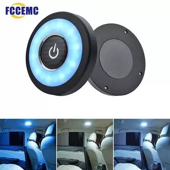 Wireless USB Led Reading Lamp Abs Dome Roof Ceiling Reading Trunk Ambient Light Bulb White Yellow Car Interior Atmosphere Light