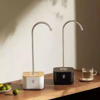 Wireless Water Dispenser Intelligent Electric Water Bottle Pump 2 Gear Quantitative Bucket Bottle Dispenser USB Charging 2000mAh белый