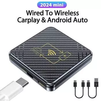 WirelessCarplaybox Android Auto 2-в-1 Bluetooth 5.0 Активное подключение Адаптивный экран Интеллектуальный беспроводной адаптер Android Auto