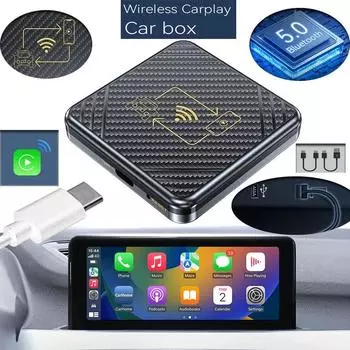 WirelessCarplaybox Android Auto 2-в-1 Bluetooth 5.0 Активное подключение Адаптивный экран Интеллектуальный беспроводной адаптер Android Auto