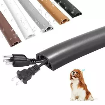 Wiring Cover Molding Hidden Wire Cable Cover PVC Soft Flame Retardant Material Prevent Burning/Breathable/Insulating/Self-adhesive/Perfect Fit Wiring