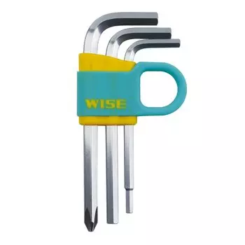 WISE Valuable Set of 3 Short Type Hex Wrench Driver WLP134-3S 3/4/5/6mm (+2)