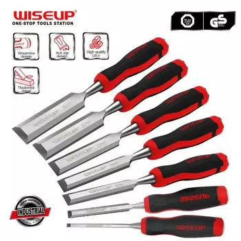 WISEUP 1 шт. 6 ~ 38 мм плоское деревянное долото столярный инструмент профессиональный хром-ванадиевая сталь деревообрабатывающие инструменты эргономичная ручка 6mm