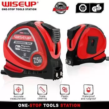 WISEUP 3/5/7,5 м Выдвижная измерительная лента Автоматическая блокировка Износостойкая высокоточная стальная рулетка Британская рулетка 3MX16MM