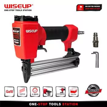 WISEUP Пневматический пистолет для ногтей Air Brad Nailer Строительная мебель Степлер для обивки для Ga18 F30/Ga20 1013J Пневматические инструменты для ногтей