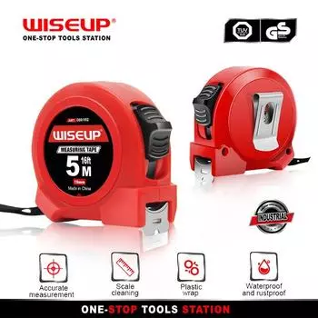 WISEUP Высокоточный выдвижной 3/5/7,5/10 метров метрическая стальная рулетка с автоматическим замком строительные столярные инструменты WP080101