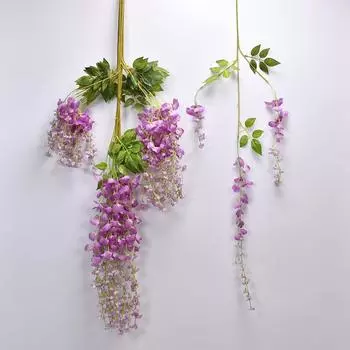 Wisteria Artificial Vine Flower String Violet Flowers For Event Decoration Regular Purple