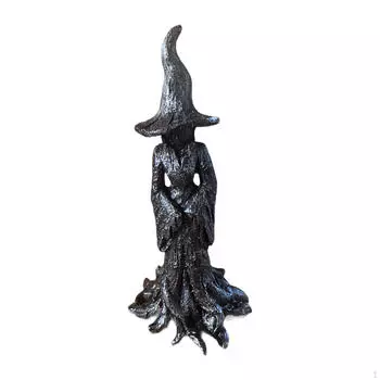 Witch Statue Gothic 34 cm Halloween Decoration for Party Indoor Outdoor Desk