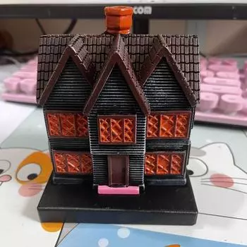 Witch Unique Black House Incense Holder Resin Art Decor With Two Fragrant Sticks Celebrations For