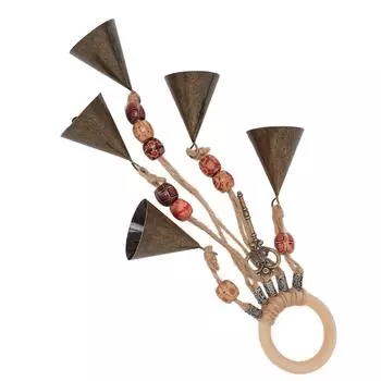 Witch Wind Bell Door Hanger Blessing Door Decoration Witch Wind Bell for Living Room Type 2(Iron