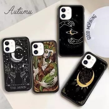 Чехол для телефона Witches Moon Tarot Mystery Totem для iPhone 11 12 13 14 Pro Max mini XR XS SE 2020 6S 7 8 Plus Samsung S21 S22 iPhone 6plus