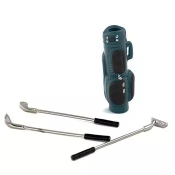 with 3 Sticks Miniature Golf Model 1:12 Scale Mini Golf Clubs Toy Dollhouse Golf Toy Children Gift синий