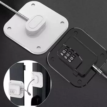 with Adhesive Passward Open Cabinet Locks Fridge Door Limit Baby Safety Protector Coded Lock white-oval