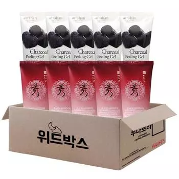 [With Box] Arahant Peeling Gel 180ml 10pcs (5 herbal water + 5 charcoal)