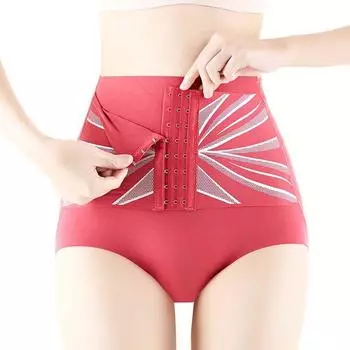 With Buckle Slimming Shapewear Waist Trainer Tummy Control Underpants Seamless Panties Women Daily M