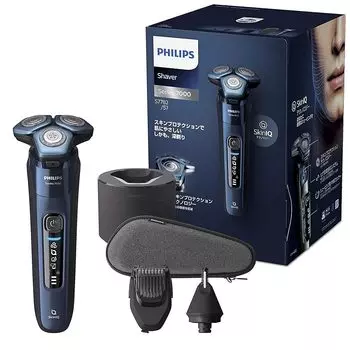 [With cleaning device] Philips 7000 series Electric shaver, 45 steel precision blades, 360-D flex head, S7782/57