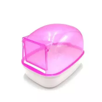 with Door Mini Pet Dustproof Pet Sand Bathtub Hamster Playing Pet Sauna Box Hamster Bathroom