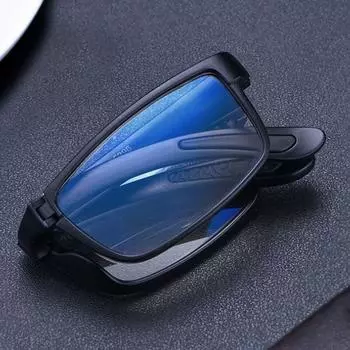 With Glasses Case Foldable Reading Glasses Anti Blue Light Presbyopia Eyeglasses Hyperopia Eyewear 250 чёрный