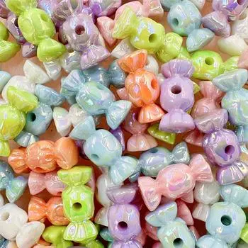 With Hole Charms Acrylic Candy Beads Craft DIY Beading Accessory 13.2mm*28.7mm DIY Jewelry Making Handmade Material For Necklace Earrings Accessories оранжевый