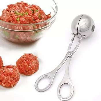 With Hole Stainless Steel Silver Meatball Maker Kitchen Utensil Kitchen Tools Meatball Spoon M
