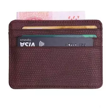 with ID Window Money Pouch 4 Card Slots ID Card Case Card Holder Wallet Credit Card Holder