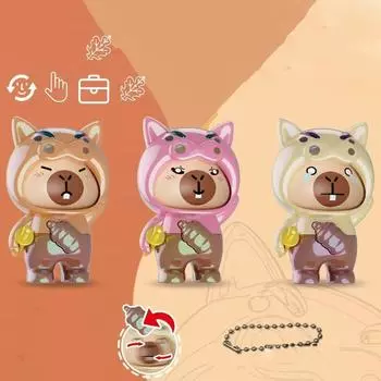 With Keychain Capybara Face Changing Toy God of Wealth Face Changing Toy Pendant Kid Girl Boy style 3
