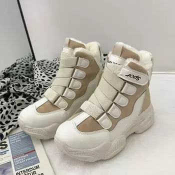 With Laces Chunky Elegant Medium Heels Work Shoes For Women Lace-up Platform Womens Snow Boots Stylish Promotion Gyaru Y2k 35