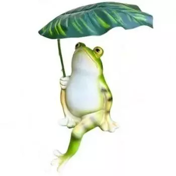 with Leaf Garden Frog Statue Resin Frog Ornament Decor Small Frog Figurine Yard Lawn Frog Figurine
