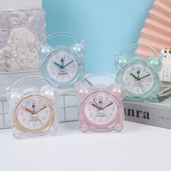 With Light Luminous Alarm Clock Rural Small Desk Clock Fashion Silent Alarm Clock Bedroom оранжевый