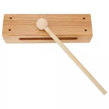with Mallets Musical Rhythm Block Wood Beaters Orff Music Instruments for Children Toy beech wood