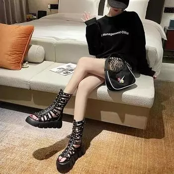 With Medium Heels Zip Sandals For Women Vintage Woman Shoes Wholesale Bulk And Low Price On Sale The Best Luxury Summer Korea 35