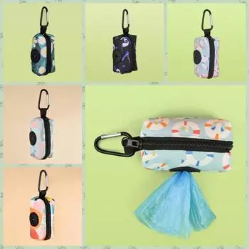 with Metal Buckle Pet Poop Bag Holder Polyester Waste Bag Dispenser Dog Poop Bag Dispenser Walking style C