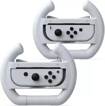 with OLED Set of 2 Handles for Mario Kart 8 Compatible with Easy to Comfortable to the and Comfortable to Hold [Compatible Switch/Switch Models] белый