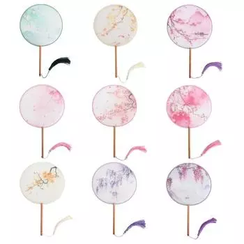 with Pendant Chinese Style Fan Chinese Style Silk Fan Classical Embroidery Fan Home Decor 1
