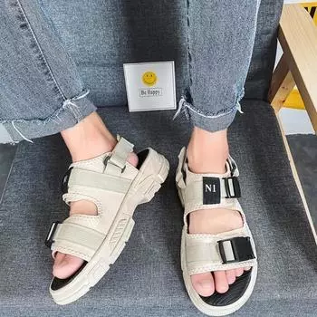 С платформой для улицы Пластиковые мужские туфли резиновые высокие мужские сандалии новый дизайн 2024 для взрослых дышащий номер 41 повседневный люкс HV 39