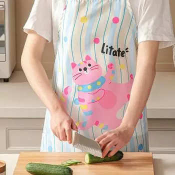 With Pockets Kitchen Apron Oil-proof Chef Work Uniform Cooking Accessories Cooking Apron Kitchen Style 4