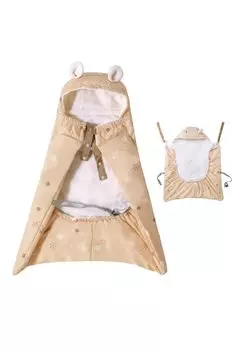 with smooth ankley baby carrier baby carrier stroller cold protection baby protection [Warm fur] cover, cape, blanket, cape, multi-blanket, (beige)