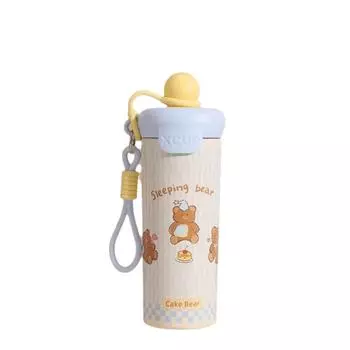 With Strap 316 Stainless Steel Cup Large Capacity Leakproof Water Bottle Cold Beverages Style 3