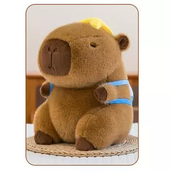 With Swimming Capybara Ring Coconut Tree Plush Toy For Childrens Bedroom Decor Swimming Ring,25cm