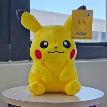 With Tag Cute Pikachu Plush Doll Anime Pokemon Kawaii Stuffed Plush Toys Soft High Quality Christmas Gifts For Children 20cm жёлтый