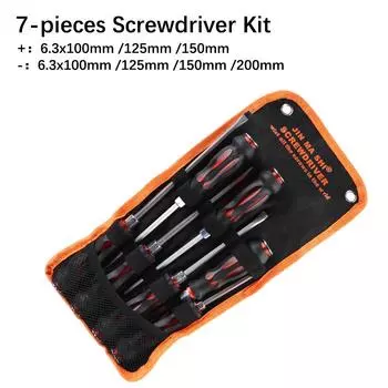 With Through hole Tappped Screwdriver Set Phillips Slotted Types Effective Magnetic 7pcs/set Chrome Vanadium Steel