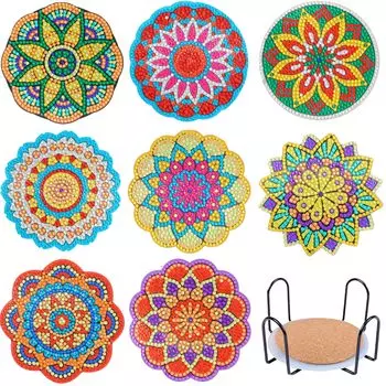 WiTwo Diamond Art Kit Diamond Art Coaster Bead Art Diamond Art Set DIY Diamond Painting 5D Diamond Painting Kit for Beginners Adults Kids Art Craft