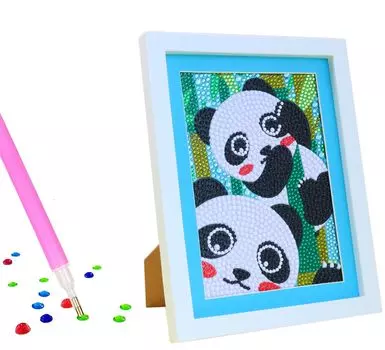 WiTwo Diamond Art Set Beginner Beads Craft Diamond Art Kit Beginner Bead Art Craft Kit DIY Diamond Painting 5D Diamond Painting Kit Adults Children