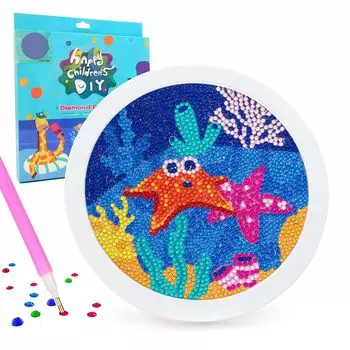 WiTwo Diamond Art Set Beginner Diamond Art Kit Начальный набор для начинающих взрослых детей ручная работа небольшой размер украшения с рамкой (001)