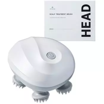 wiwewo Electric Scalp 3D Scalp FUJI USB 3 Mode 6 месяцев гарантии Щетка, Вибрация, Расслабление, Подарок, Тихий, ЯПОНИЯ, Перезаряжаемый, Одно касание, Переключение, белый