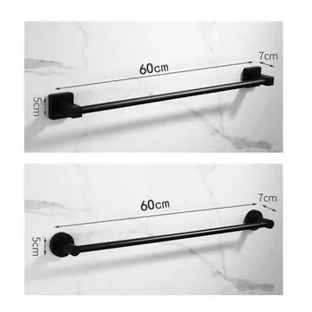 WJNMONE Черный крючок для халата Вешалка для полотенец Барная стойка Полка для держателя бумажных салфеток Набор принадлежностей для ванной Аксессуары для ванной Zotobon