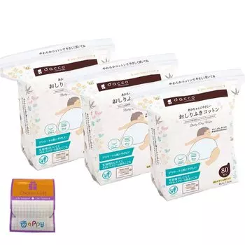 влажных салфеток dacco baby cotton 80 шт. x 3 шт. В комплекте небольшой подарок [Набор 3] Подходит для детей