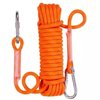 Wlikn Rope Cail 6 мм Грузоподъемность 700 кг Садоводство Прачечная Вспомогательные палатки Двойная трикотажная структура Водонепроницаемый Открытый Кемпинг Предотвращение стихийных бедствий оранжевый