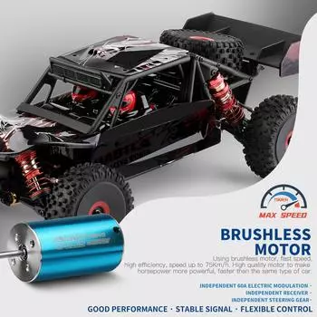 WLtoys 124016 автомобиль с дистанционным управлением, внедорожный автомобиль, высокоскоростной гусеничный автомобиль с дистанционным управлением, 1/12, 2,4 ГГц, гонка new remote controller version