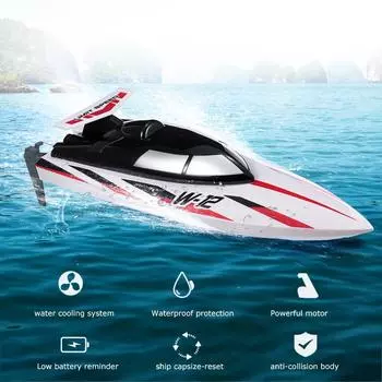WLtoys WL912-A Радиоуправляемая лодка 2,4G 35 км/ч Высокоскоростная радиоуправляемая лодка с защитой от опрокидывания белый